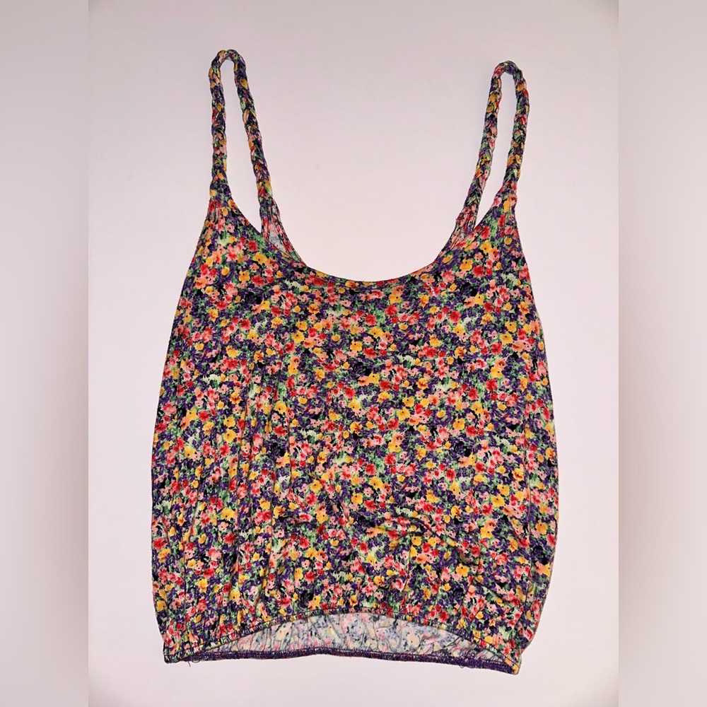 La hearts floral tank top